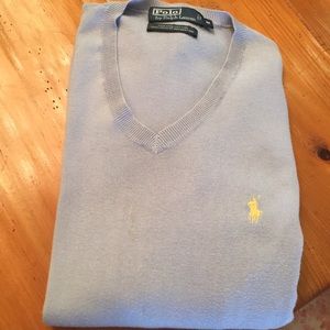 Mans polo cotton long sleeve sweater